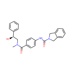 CN(C[C@@H](O)c1ccccc1)C(=O)c1ccc(NC(=O)N2Cc3ccccc3C2)cc1 ZINC000166513976