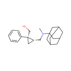 CN(C[C@@H]1C[C@@]1(CO)c1ccccc1)C12CC3CC(CC(C3)C1)C2 ZINC000034093339