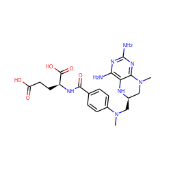 CN(C[C@@H]1CN(C)c2nc(N)nc(N)c2N1)c1ccc(C(=O)N[C@@H](CCC(=O)O)C(=O)O)cc1 ZINC000169342235