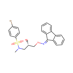 CN(C[C@H](O)CON=C1c2ccccc2-c2ccccc21)S(=O)(=O)c1ccc(Br)cc1 ZINC000002685771