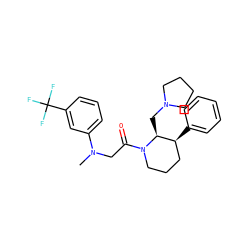 CN(CC(=O)N1CCC[C@H](c2ccccc2)[C@@H]1CN1CCCC1)c1cccc(C(F)(F)F)c1 ZINC000029042416