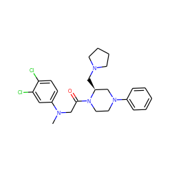 CN(CC(=O)N1CCN(c2ccccc2)C[C@@H]1CN1CCCC1)c1ccc(Cl)c(Cl)c1 ZINC000040980376