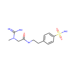 CN(CC(=O)NCCc1ccc(S(N)(=O)=O)cc1)C(=N)N ZINC000013800565