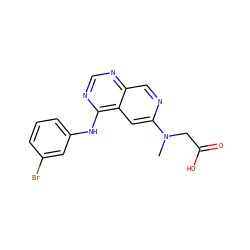 CN(CC(=O)O)c1cc2c(Nc3cccc(Br)c3)ncnc2cn1 ZINC000003815059