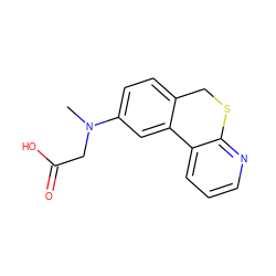 CN(CC(=O)O)c1ccc2c(c1)-c1cccnc1SC2 ZINC000653700711