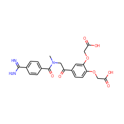 CN(CC(=O)c1ccc(OCC(=O)O)c(OCC(=O)O)c1)C(=O)c1ccc(C(=N)N)cc1 ZINC000001548102