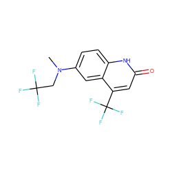 CN(CC(F)(F)F)c1ccc2[nH]c(=O)cc(C(F)(F)F)c2c1 ZINC000014968408