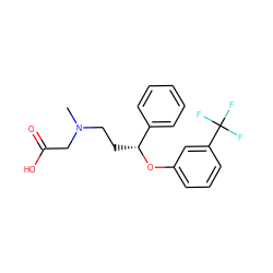 CN(CC[C@@H](Oc1cccc(C(F)(F)F)c1)c1ccccc1)CC(=O)O ZINC000026155183