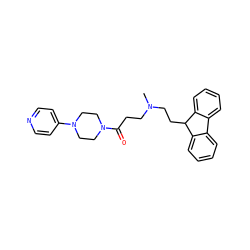 CN(CCC(=O)N1CCN(c2ccncc2)CC1)CCC1c2ccccc2-c2ccccc21 ZINC000042890911