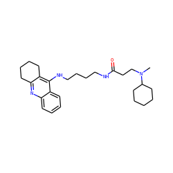 CN(CCC(=O)NCCCCNc1c2c(nc3ccccc13)CCCC2)C1CCCCC1 ZINC000299831410