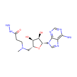 CN(CCC(=O)NN)C[C@H]1O[C@@H](n2cnc3c(N)ncnc32)[C@H](O)[C@@H]1O ZINC000032036706