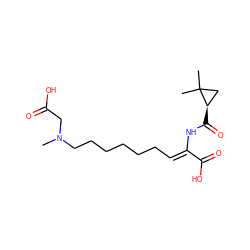 CN(CCCCCC/C=C(\NC(=O)[C@@H]1CC1(C)C)C(=O)O)CC(=O)O ZINC000026027271