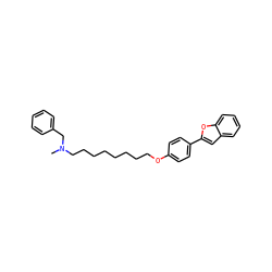 CN(CCCCCCCCOc1ccc(-c2cc3ccccc3o2)cc1)Cc1ccccc1 ZINC000095580166