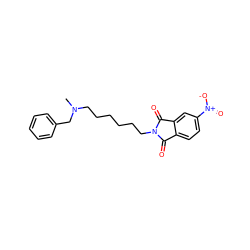 CN(CCCCCCN1C(=O)c2ccc([N+](=O)[O-])cc2C1=O)Cc1ccccc1 ZINC000013738605