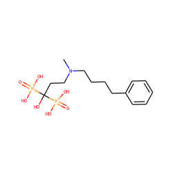 CN(CCCCc1ccccc1)CCC(O)(P(=O)(O)O)P(=O)(O)O ZINC000002010268