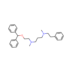 CN(CCCN(C)CCc1ccccc1)CCOC(c1ccccc1)c1ccccc1 ZINC000013800376