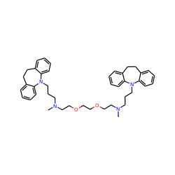 CN(CCCN1c2ccccc2CCc2ccccc21)CCOCCOCCN(C)CCCN1c2ccccc2CCc2ccccc21 ZINC000095586328