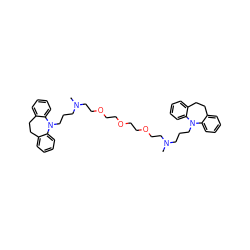 CN(CCCN1c2ccccc2CCc2ccccc21)CCOCCOCCOCCN(C)CCCN1c2ccccc2CCc2ccccc21 ZINC000095588264