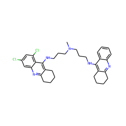 CN(CCCNc1c2c(nc3ccccc13)CCCC2)CCCNc1c2c(nc3cc(Cl)cc(Cl)c13)CCCC2 ZINC000027322447