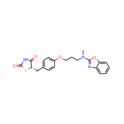 CN(CCCOc1ccc(C[C@@H]2SC(=O)NC2=O)cc1)c1nc2ccccc2o1 ZINC000012358047