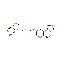 CN(CCCc1c[nH]c2ccc(F)cc12)[C@H]1COc2ccc3c(c2C1)C(=O)NC3 ZINC000045338601