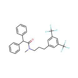 CN(CCCc1cc(C(F)(F)F)cc(C(F)(F)F)c1)C(=O)C(c1ccccc1)c1ccccc1 ZINC000029342810