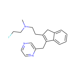 CN(CCF)CCC1=C(Cc2cnccn2)c2ccccc2C1 ZINC000066156692