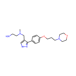 CN(CCN)Cc1c[nH]nc1-c1ccc(OCCCN2CCOCC2)cc1 ZINC000474603514