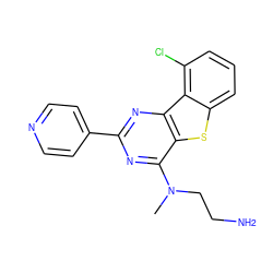 CN(CCN)c1nc(-c2ccncc2)nc2c1sc1cccc(Cl)c12 ZINC000653775798