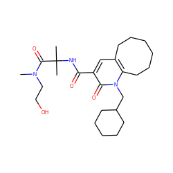 CN(CCO)C(=O)C(C)(C)NC(=O)c1cc2c(n(CC3CCCCC3)c1=O)CCCCCC2 ZINC000084633847