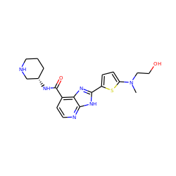 CN(CCO)c1ccc(-c2nc3c(C(=O)N[C@H]4CCCNC4)ccnc3[nH]2)s1 ZINC000145145778