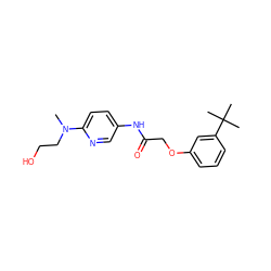 CN(CCO)c1ccc(NC(=O)COc2cccc(C(C)(C)C)c2)cn1 ZINC000096270030