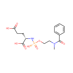 CN(CCO[P@](=O)(O)N[C@@H](CCC(=O)O)C(=O)O)C(=O)c1ccccc1 ZINC000028876170