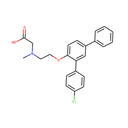 CN(CCOc1ccc(-c2ccccc2)cc1-c1ccc(Cl)cc1)CC(=O)O ZINC000028958338