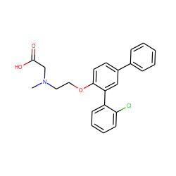 CN(CCOc1ccc(-c2ccccc2)cc1-c1ccccc1Cl)CC(=O)O ZINC000028958331