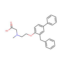 CN(CCOc1ccc(-c2ccccc2)cc1Cc1ccccc1)CC(=O)O ZINC000028958317