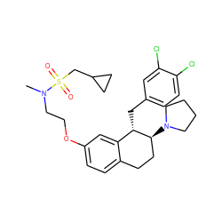 CN(CCOc1ccc2c(c1)[C@H](Cc1ccc(Cl)c(Cl)c1)[C@@H](N1CCCC1)CC2)S(=O)(=O)CC1CC1 ZINC000140447550