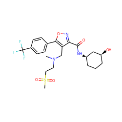 CN(CCS(C)(=O)=O)Cc1c(C(=O)N[C@@H]2CCC[C@H](O)C2)noc1-c1ccc(C(F)(F)F)cc1 ZINC000071319329