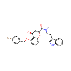 CN(CCc1c[nH]c2ccccc12)C(=O)c1cc(=O)c2c(OCc3ccc(Br)cc3)cccc2o1 ZINC000103256561