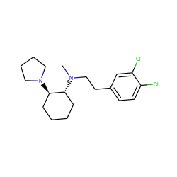 CN(CCc1ccc(Cl)c(Cl)c1)[C@@H]1CCCC[C@H]1N1CCCC1 ZINC000038349225