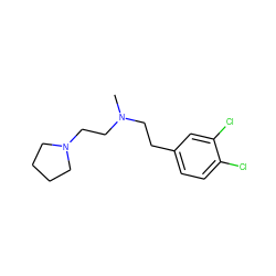 CN(CCc1ccc(Cl)c(Cl)c1)CCN1CCCC1 ZINC000022441678