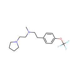 CN(CCc1ccc(OC(F)(F)F)cc1)CCN1CCCC1 ZINC000040955926