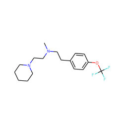 CN(CCc1ccc(OC(F)(F)F)cc1)CCN1CCCCC1 ZINC000040973144