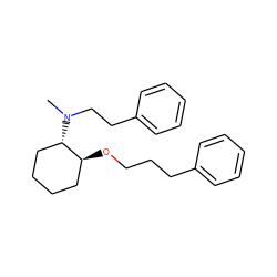 CN(CCc1ccccc1)[C@H]1CCCC[C@@H]1OCCCc1ccccc1 ZINC000096922017