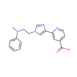 CN(CCn1cnc(-c2cc(C(=O)O)ccn2)c1)c1ccccc1 ZINC000225940017