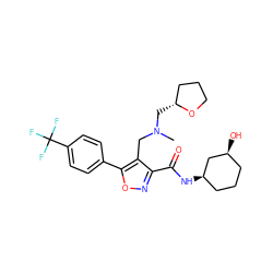 CN(Cc1c(C(=O)N[C@@H]2CCC[C@H](O)C2)noc1-c1ccc(C(F)(F)F)cc1)C[C@@H]1CCCO1 ZINC000071317391