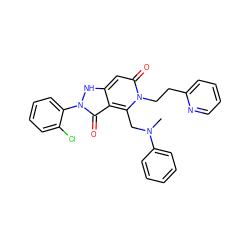 CN(Cc1c2c(=O)n(-c3ccccc3Cl)[nH]c2cc(=O)n1CCc1ccccn1)c1ccccc1 ZINC000064454006