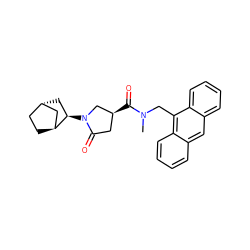 CN(Cc1c2ccccc2cc2ccccc12)C(=O)[C@H]1CC(=O)N([C@@H]2C[C@H]3CC[C@H]2C3)C1 ZINC000261171770