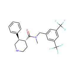 CN(Cc1cc(C(F)(F)F)cc(C(F)(F)F)c1)C(=O)[C@@H]1CCNC[C@H]1c1ccccc1 ZINC000073274670