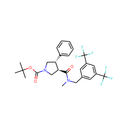 CN(Cc1cc(C(F)(F)F)cc(C(F)(F)F)c1)C(=O)[C@H]1CN(C(=O)OC(C)(C)C)C[C@@H]1c1ccccc1 ZINC000028824683